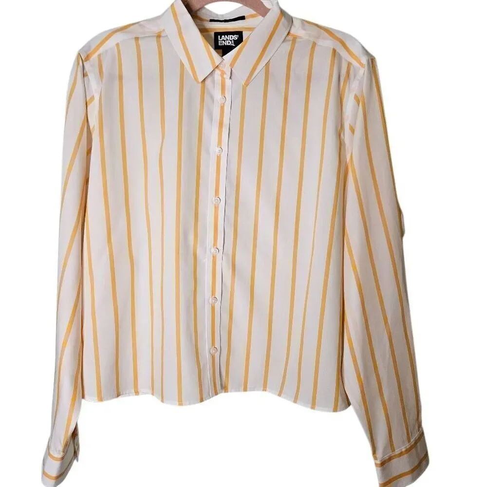 Lands' End cotton button down shirt. L. #901
